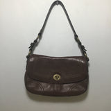 Coach Brown Leather "Chelsea" Turnlock Shoulder Bag