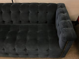 Modern Aria Blue Tufted Chesterfield Sofa