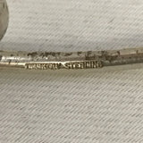 Vintage Moscow Sterling Adjustable Silver Bangle Bracelet