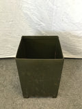 Vintage 1950's MC "Self Closing Solar Receptacle" Green Metal Waste Can