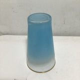 Set of 6 Vintage MCM Blendo Tuquoise Frosted Glass Tumblers