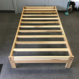 Unfinished Solid Pine Twin Platform Bed