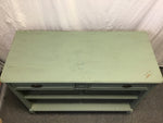 Vintage Upcycled Dresser Blue-Painted 3-Tier 1-Drawer Side Table