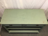 Vintage Upcycled Dresser Blue-Painted 3-Tier 1-Drawer Side Table