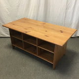 Discontinued IKEA LEKSVIK Solid Pine Cubby Coffee Table