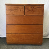 Vintage Craftsman Solid Pine 5-Drawer Chest of Drawers