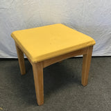 Solid Cherry & Yellow Upholstered Single-Seat Bench