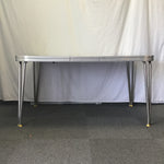 Vintage MCM Grey Formica & Metal Expanding Dining Table