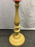 Vintage Red & Gold Painted Floor Lamp