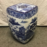Modern Chinoiserie Pier 1 White & Blue Porcelain Garden Stool