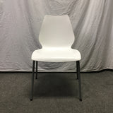 Modern MCM White Bucket Seat Accent Chair
