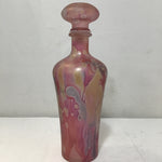 7pc Vintage Pink Multicolour Glass Decanter Set