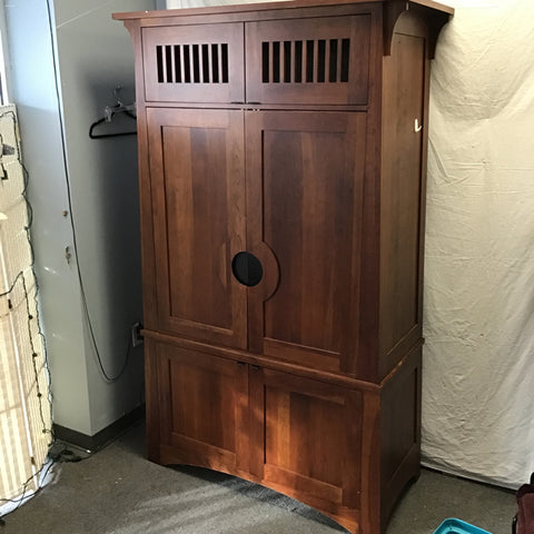Vintage Mission Ethan Allen Solid Cherry Entertainment Cabinet