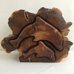 Vintage Solid Cedar Dolphin 2-Drawer Jewelry Box