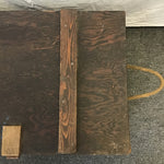 Vintage Dark-Stained Solid Pine Storage Crate