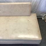 Vintage MCM Off-White Vinyl Day Bed