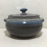 Signed David Kingbury Blue/Purple Ceramic Lidded Pot