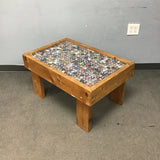 Vintage Custom-Made Beer Cap Coffee Table