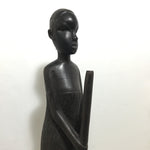 Vintage Hand Carved Ebony African Figure Sculpture