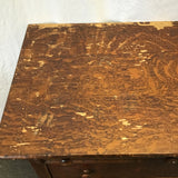 Antique Edwardian Tiger Oak Veneer 3-Drawer & 2-Door Cabinet Washstand