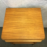 Single Vintage MCM Teak Veneer 2-Tier Night Stand
