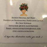 Cruz Illustrations "Crow" 8x10 Signed Art Print