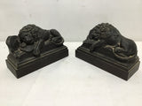 Vintage Pair of Bronze Lion of Lucerne Bookends