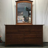 Vintage Mission Thomasville "Impressions" Solid & Veneer Cherry 9-Drawer Dresser