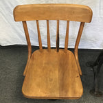 Vintage Solid Maple & Cast Iron Children's School Desk & Chair