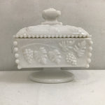Vintage Westmoreland Milk Glass Grape Vine Candy Dish