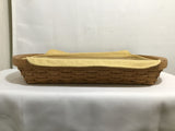 2002 Longaberger Woven Solid Maple Tray Basket