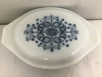 Vintage Pyrex "Blue Doily" 1.5QT Casserole Dish