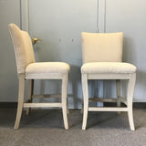 Pair of Modern Farmhouse Hooker Furn. Off-White Counter Stools