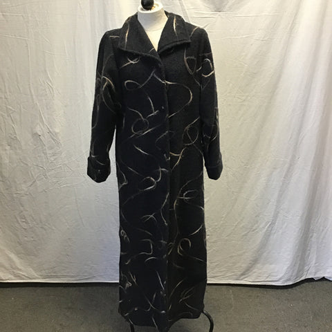 Vintage Maralyce Ferree Brown Wool Blend Single-Breasted Coat