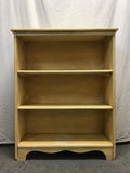 Vintage Yellow-Stained Wood 4-Tier Shelf