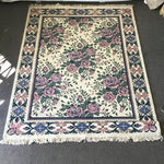 Modern Green, Blue, & Off-White Floral 5x7 Area Rug