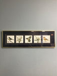 Signed Limited Edition Michele Conley Vogel Flowers & Birds Pentaptych