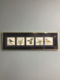 Signed Limited Edition Michele Conley Vogel Flowers & Birds Pentaptych