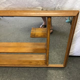 Vintage Mid-Century Modern/Regency Solid Maple Mirrored Wall Display Shelf
