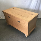Vintage Solid Cedar Rolling Chest