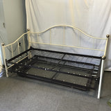 2pc Vintage White Metal Day Bed