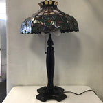 Modern Art Nouveau Tiffany-Style Stained Glass Table Lamp