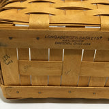 2002 Longaberger Woven Solid Maple Utensil Basket