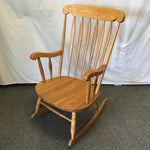 Vintage Solid Oak Arrow-Back Rocking Chair