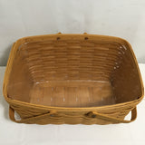 1997 Longaberger Woven Solid Maple Picnic Basket