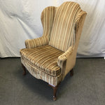 Vintage Striped Velvet Armchair