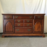 Vintage 1970's Federal American Drew Cherry Veneer Buffet