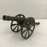 Vintage Miniature Replica Brass Cannon