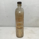 Vintage Jackman Whiskey Orange Carnival Glass Bottle
