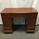 Vintage Colonial Solid Wood 6-Drawer Kneehole Desk
